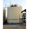 Site made large diameter chemical water tank